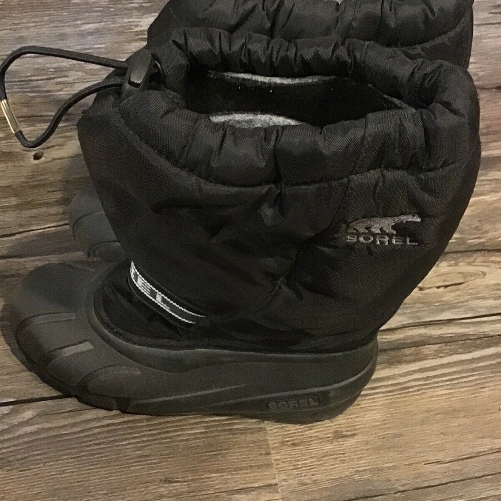 SOREL Black Snow Boots Fleece Lined/Waterproof Kid - Picture 5 of 7